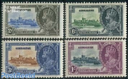 Gibraltar 1935 Silver Jubilee 4v, Unused (hinged), History - Kings & Queens (Royalty) - Koniklijke Families