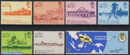 Brunei 1984 Independence 7v, Mint NH, Science - Various - Chemistry & Chemists - Justice - Maps - Química
