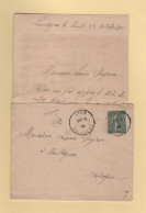 Ayen - Correze - 1905 - OR Origine Rurale - Courrier De Louignac - 1877-1920: Semi-moderne Periode