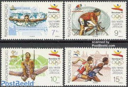 Hungary 1992 Olympic Games Barcelona 4v, Mint NH, Sport - Athletics - Cycling - Gymnastics - Olympic Games - Swimming - Nuevos