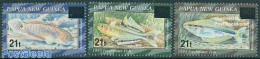 Papua New Guinea 1995 Overprints 3v, Mint NH, Nature - Fish - Poissons