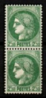 FRANCE    -   1938  .  Y&T N° 375 * .  Point Vert  +  Manque 1 Perle - Nuevos