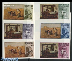 Togo 1968 Industrialisation 6v, Imperforated, Mint NH, Various - Agriculture - Textiles - Art - Vincent Van Gogh - Landbouw