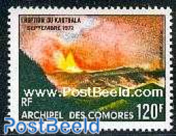 Comoros 1973 Karthala Volcano 1v, Mint NH, History - Transport - Geology - Fire Fighters & Prevention - Disasters - Feuerwehr