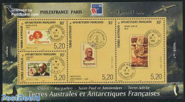 French Antarctic Territory 1999 Philexfrance S/s, Mint NH, Philately - Stamps On Stamps - Nuevos