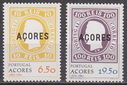 AZORES 1980 - AÇORES - EVOCACION DE LA PRIMERA EMISION DE SELLOS - YVERT 323/324** - Azoren