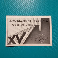 Tessera Associazione Fascista Pubblico Impiego - Historical Documents