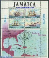 Jamaica 1974 Postal Ships S/s, Mint NH, Transport - Various - Post - Ships And Boats - Maps - Posta