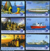 Falkland Islands 2007 Fisheries 1987-2007 6v, Mint NH, Nature - Transport - Fishing - Ships And Boats - Fische