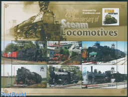 Montserrat 2005 Locomotives 6v M/s, Austerity, Mint NH, Transport - Railways - Trenes