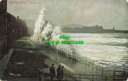 R589400 Aberystwyth. Rough Sea. Autochrom. Pictorial Stationery. Peacock Brand. - Mondo