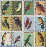 Suriname, Republic 2012 Birds 12v, Sheetlet, Mint NH, Nature - Birds - Suriname