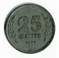 PAYS-BAS / 25 CENTS /1944 / ZINC - 5 Centavos