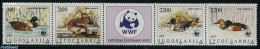 Yugoslavia 1989 WWF, Ducks 4v+tab [::T::], Mint NH, Nature - Birds - Ducks - World Wildlife Fund (WWF) - Unused Stamps