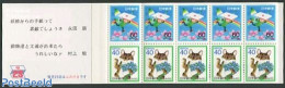 Japan 1988 Letter Writing Day Booklet, Mint NH, Nature - Cats - Stamp Booklets - Nuevos