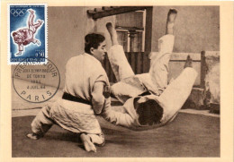 CARTE MAXIMUM 1964 J O TOKYO - JUDO - 1960-1969