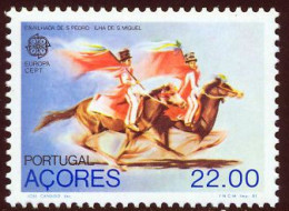 AZORES 1981 - AÇORES - EUROPA CEPT - FOLKLORE - YVERT 331** - Pferde