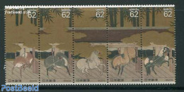 Japan 1990 Horses 5v [::::], Mint NH, Nature - Horses - Unused Stamps