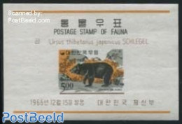 Korea, South 1966 Bear S/s, Mint NH, Nature - Animals (others & Mixed) - Corea Del Sur