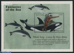 Sierra Leone 1996 Whale Song S/s, Mint NH, Nature - Sport - Sea Mammals - Diving - Art - Fairytales - Plongée