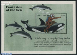 Sierra Leone 1996 Whale Song S/s, Mint NH, Nature - Sport - Sea Mammals - Diving - Art - Fairytales - Immersione