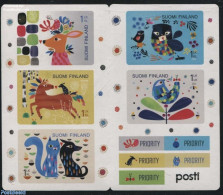 Finland 2016 Together 5v S-a In Booklet, Mint NH, Nature - Animals (others & Mixed) - Birds - Cats - Deer - Dogs - Owls - Nuevos