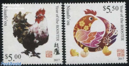 Niuafo'ou 2017 Year Of The Rooster 2v, Mint NH, Nature - Various - Poultry - New Year - Nouvel An