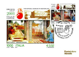 ITALIA ITALY - 2001 ROMA Rassegna Culturale Italia In Giappone (Venere Del Botticelli) Su Cartolina Speciale PT - 7208 - Andere & Zonder Classificatie