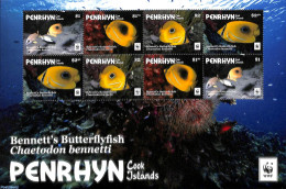 Penrhyn 2017 WWF, Coral Butterfly M/s, Mint NH, Nature - Fish - World Wildlife Fund (WWF) - Peces