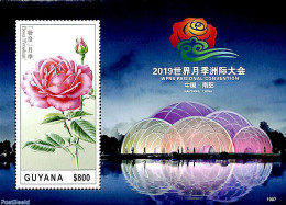 Guyana 2019 Rosa Fenshan S/s, Mint NH, Nature - Flowers & Plants - Roses - Guiana (1966-...)