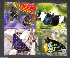 Cook Islands 2020 Butterflies 4v [+] (coloured Borders), Mint NH, Nature - Butterflies - Andere & Zonder Classificatie