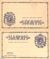 Hawaii 1883 Reply Paid Postcard 1/1c, Unused Postal Stationary - Hawaii