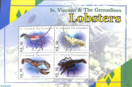 Saint Vincent 2020 Lobsters 4v M/s, Mint NH - St.Vincent (1979-...)