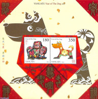 Vanuatu 2018 Year Of The Dog S/s, Mint NH, Nature - Various - Dogs - New Year - Nouvel An