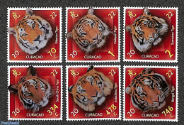 Curaçao 2022 Year Of The Tiger 6v, Mint NH, Nature - Various - Cat Family - New Year - Anno Nuovo