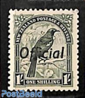 New Zealand 1940 1sh, OFFICIAL, Stamp Out Of Set, Unused (hinged), Nature - Birds - Unused Stamps