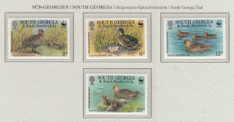 SOUTH GEORGIA 1992 WWF Birds Ducks Mi 203-206 MNH(**) Fauna 809 - Anatre
