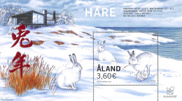 Aland 2022 Year Of The Rabbit S/s, Mint NH, Nature - Various - Rabbits / Hares - New Year - Año Nuevo