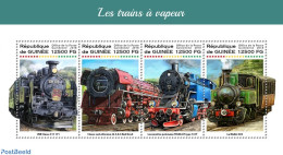 Guinea, Republic 2018 Steam Trains, Mint NH, Transport - Railways - Treinen