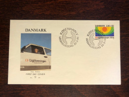 DENMARK FDC COVER 1986 YEAR ARTHRITIS HEALTH MEDICINE STAMPS - FDC