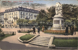 11835091 Basel BS Grand Hotel Et Hotel Euler Monument Denkmal Basel BS - Altri & Non Classificati