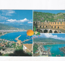 Alanya  Multiview, Turkey - Stamped Postcard   - L Size  - LS5 - Turquia