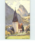 11834361 Saanen Kirche Mit Fresken Kuenstlerkarte Saanen - Otros & Sin Clasificación