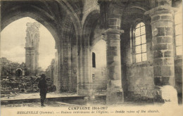 HERLEVILLE - RUINES INTERIEURES DE L'EGLISE - CAMPAGNE 1914-1917 - Autres & Non Classés