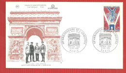 FDC 50EME ANNIVERSAIRE ARMISTICE  PARI  9 11 1968 - 1960-1969