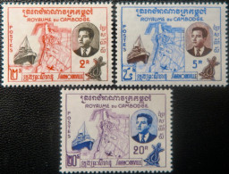 R2253/794 - CAMBODGE - 1960 - SIHANOUKVILLE - SERIE COMPLETE - N°84 à 86 NEUFS** - Cambodge