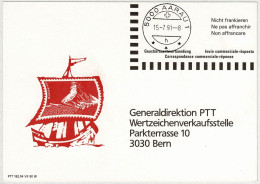 Schweiz 1991, Karte Geschäftsantwortsendung Aarau - Bern - Postmark Collection