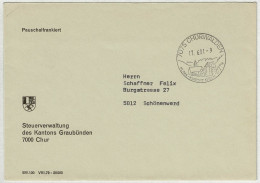 Schweiz 1981, Brief Pauschalfrankiert Churwalden - Schönenwerd - Poststempel