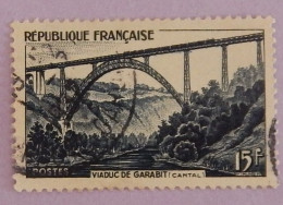 FRANCE YT 928 OBLITERE "VIADUC DE GARABIT" ANNÉE 1952 - Oblitérés