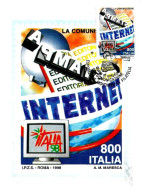 ITALIA ITALY - 1998 MILANO FIERA Esposizione Filatelia Italia 98 Comunicazione Annullo Fdc Su Cartolina PT - 8910 - Informatica